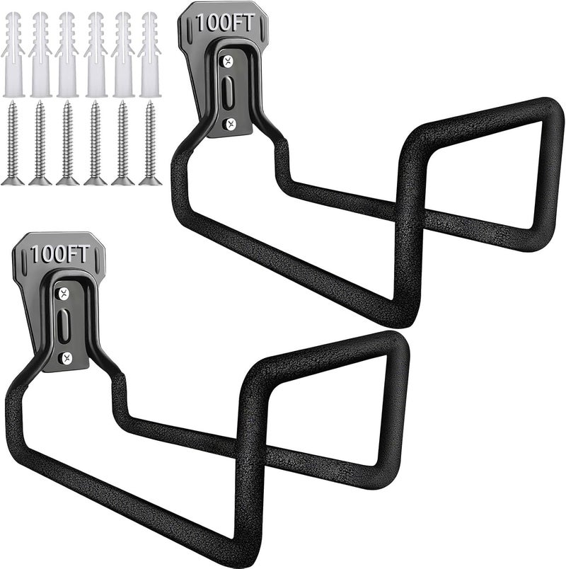 SBGGRL 2 pcs Garden Hose Holder Wall Mount - Heavy Duty Hose Hanger for Outside Yard Garden Storage Hook Rack - Image 1